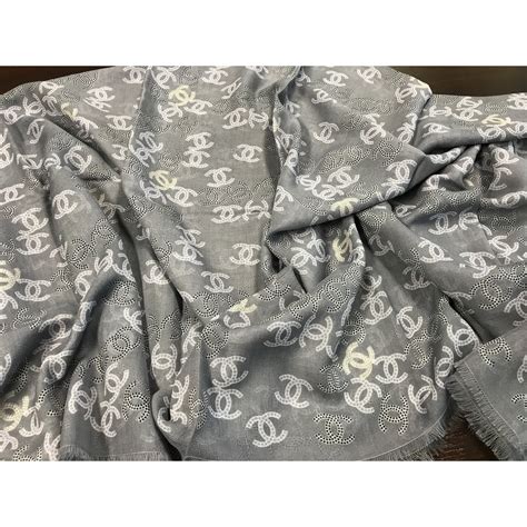 chanel grey scarf|chanel price of women scarf.